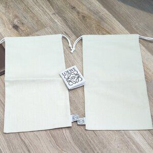 2 Loewe Beige Dust Bags Set - New